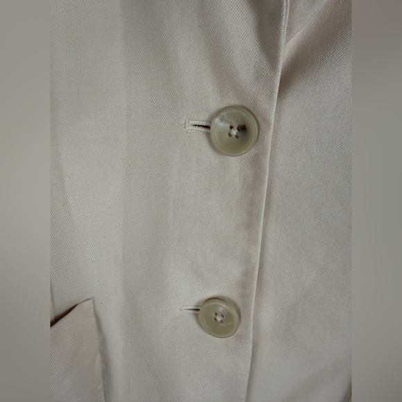 Banana Republic Women’s Silk Wool Blend Ivory Blazer Size 12 Career Capsule - Picture 3 of 13